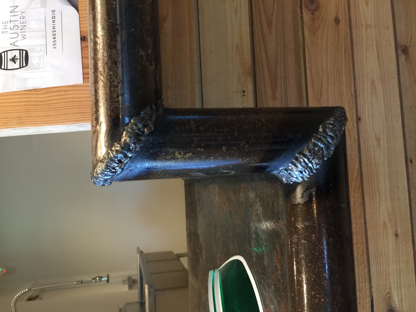 Weld bead close-up